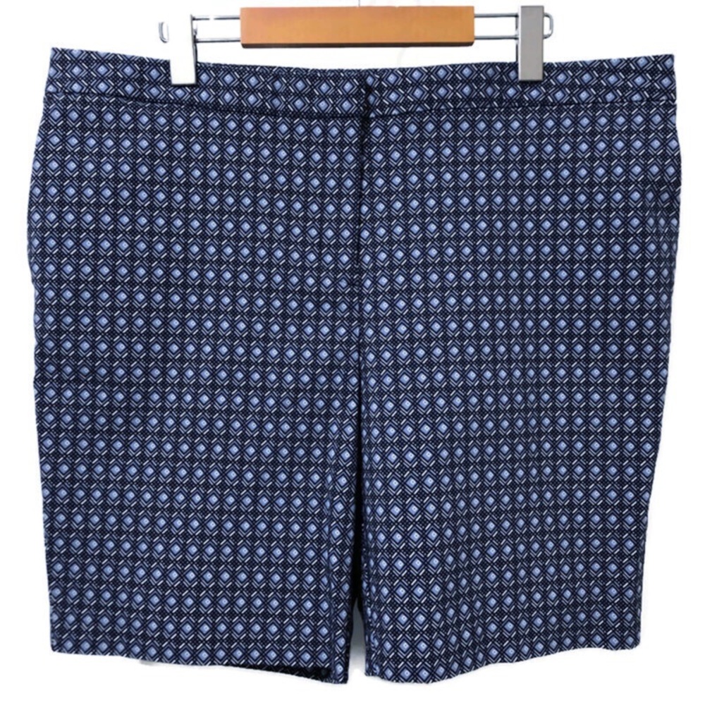MARIO SERRANI Italy Blue & White Bermuda Shorts 16